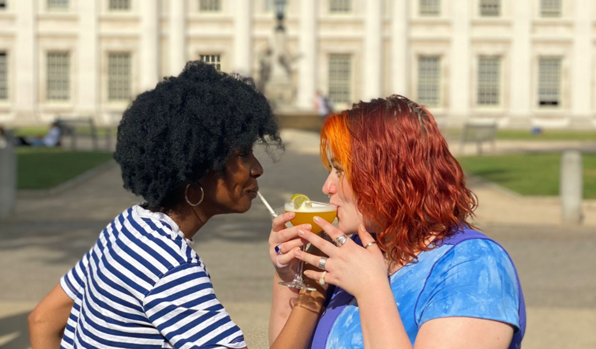 Two women at the Old Brewery in Greenwich